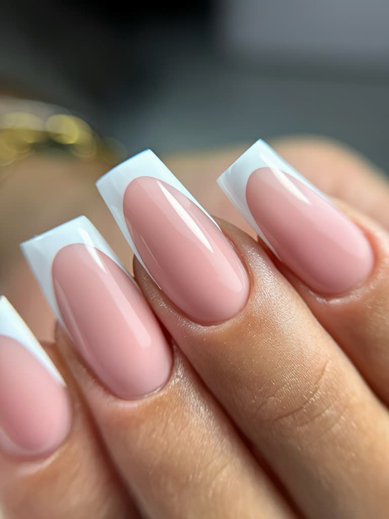 Pose de demi-capsules et gel, forme amande — prothésiste ongulaire près de Nantes